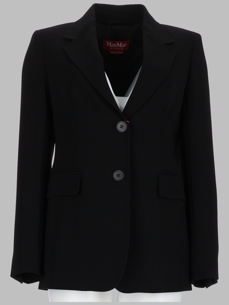 MAX MARA STUDIO BLAZER MONOPETTO IN CADY