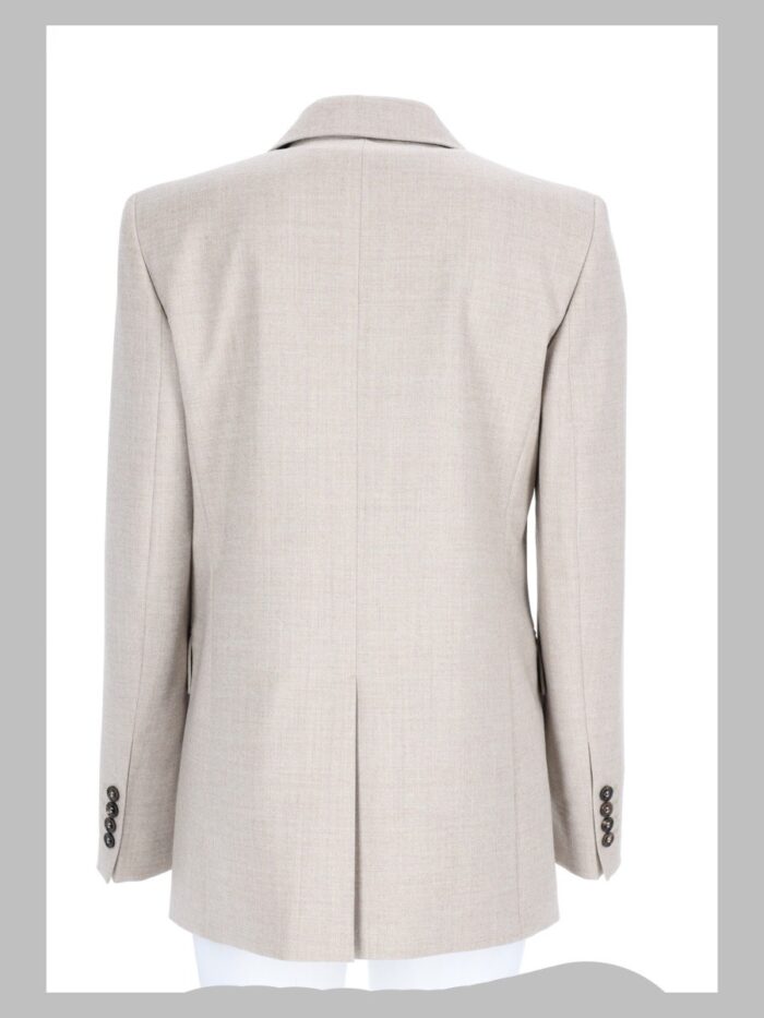 MAX MARA STUDIO Blazer Monopetto In Flanella Di Lana