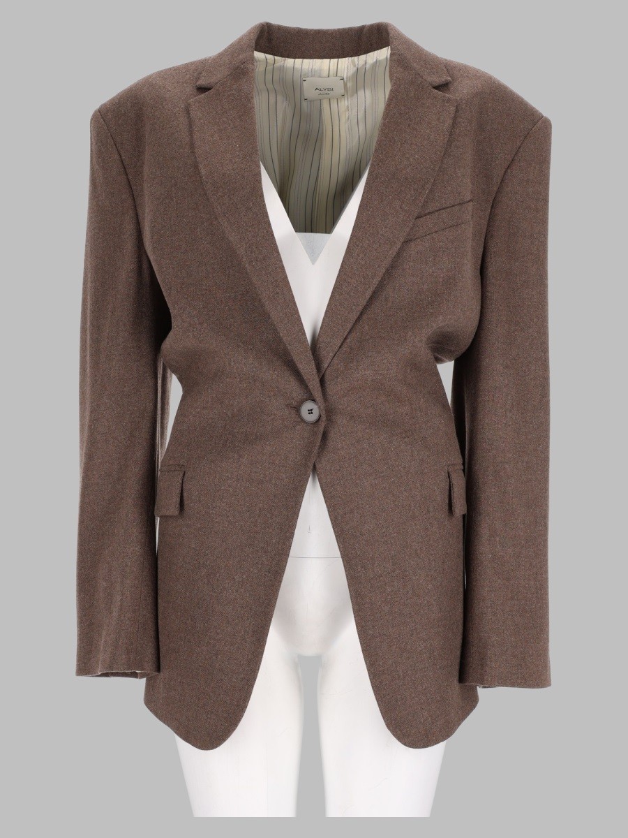 ALYSI Blazer Sagomato In Flanella
