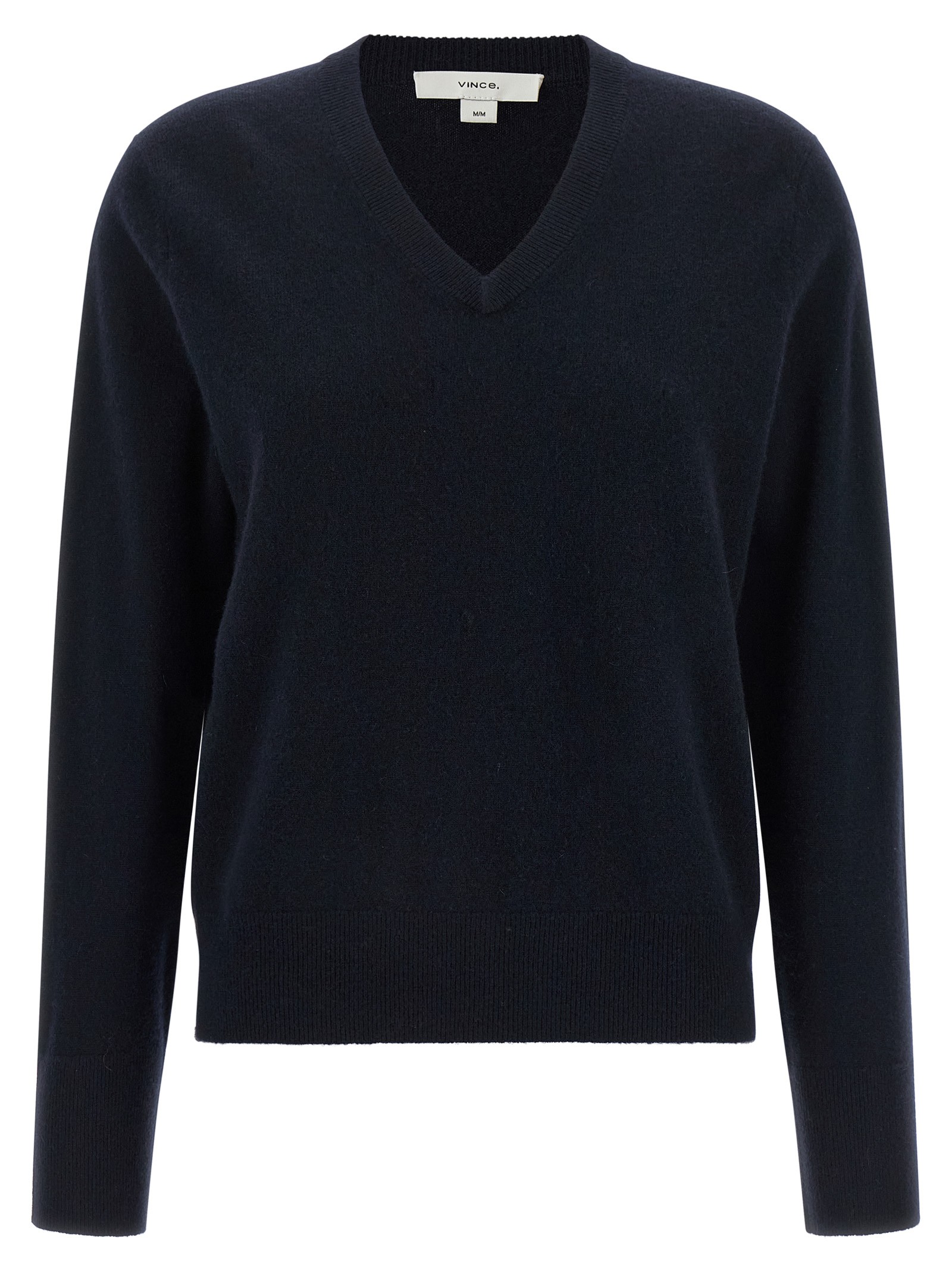 VINCE Blue Cashmere V-neck Sweater