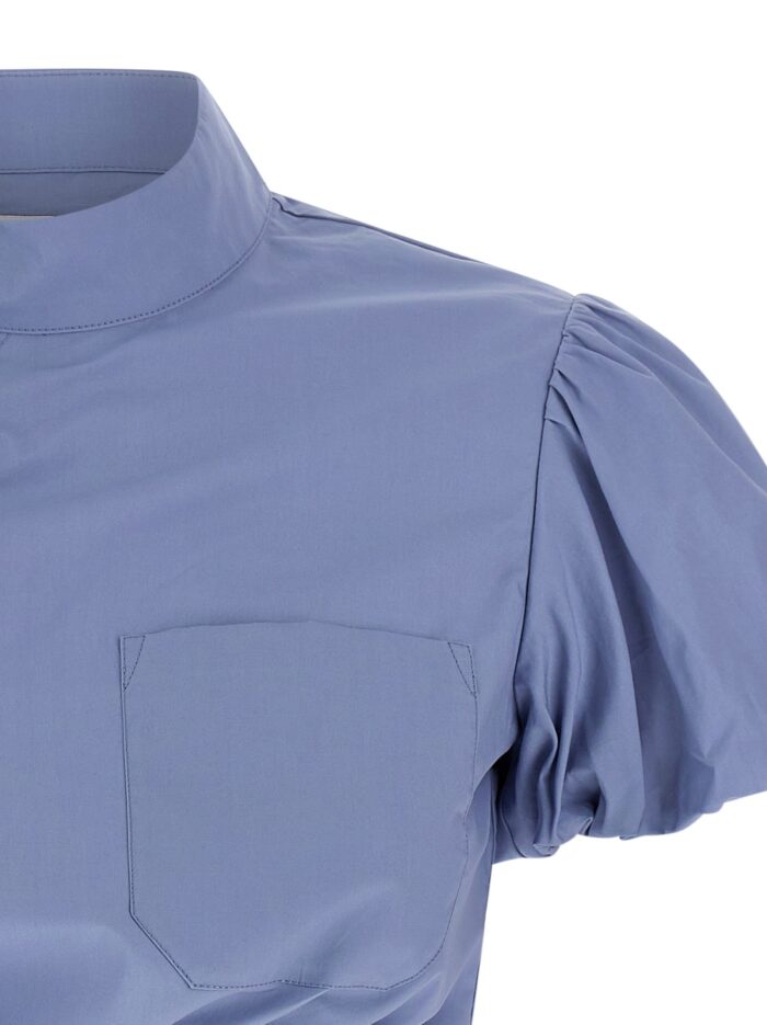 SELF PORTRAIT 'Blue Cotton Tie Side' Top