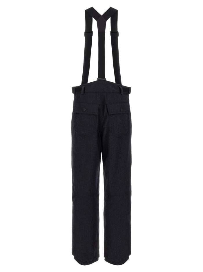 MONCLER GRENOBLE Blue Denim Ski Bib Shorts