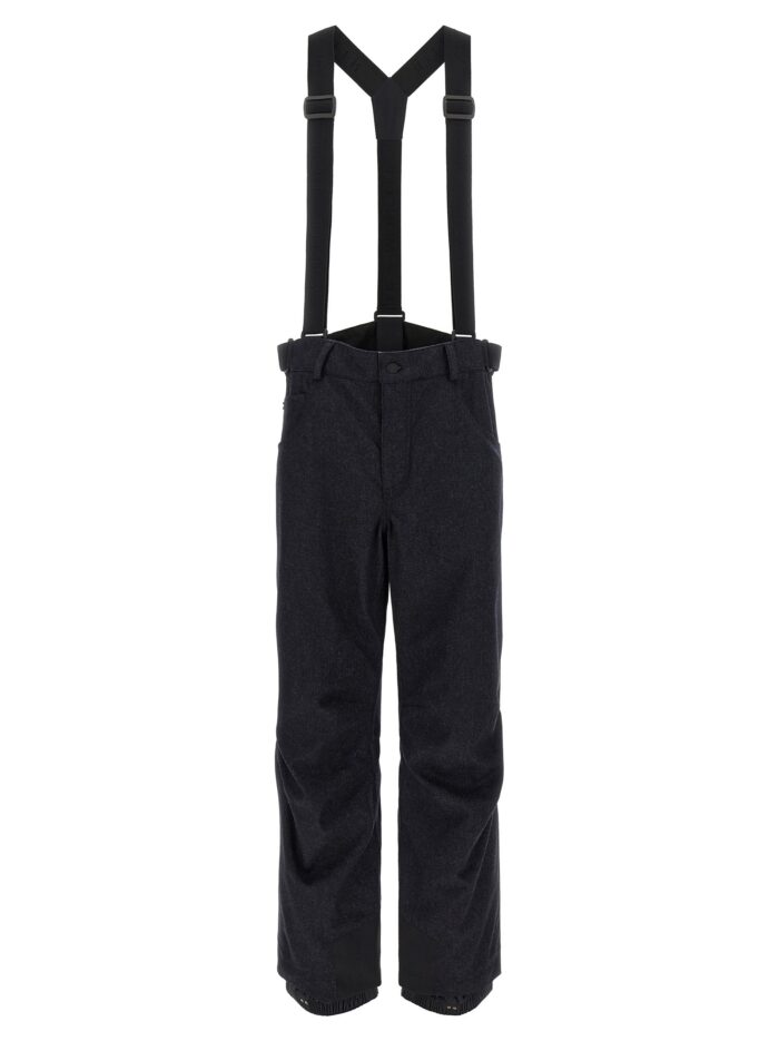MONCLER GRENOBLE Blue Denim Ski Bib Shorts
