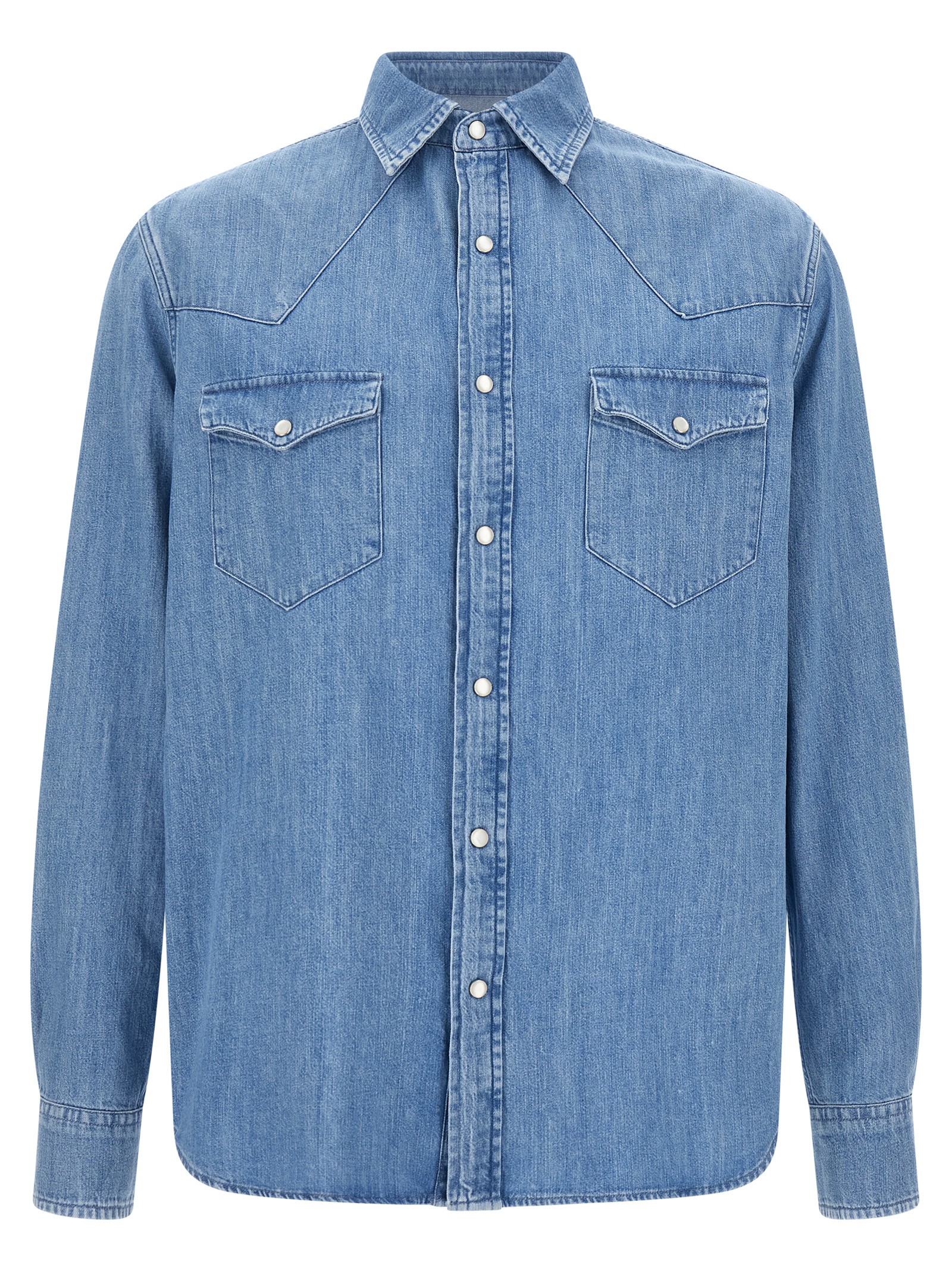 LARMERI STUDIO Blue Denim 'Texana' Shirt