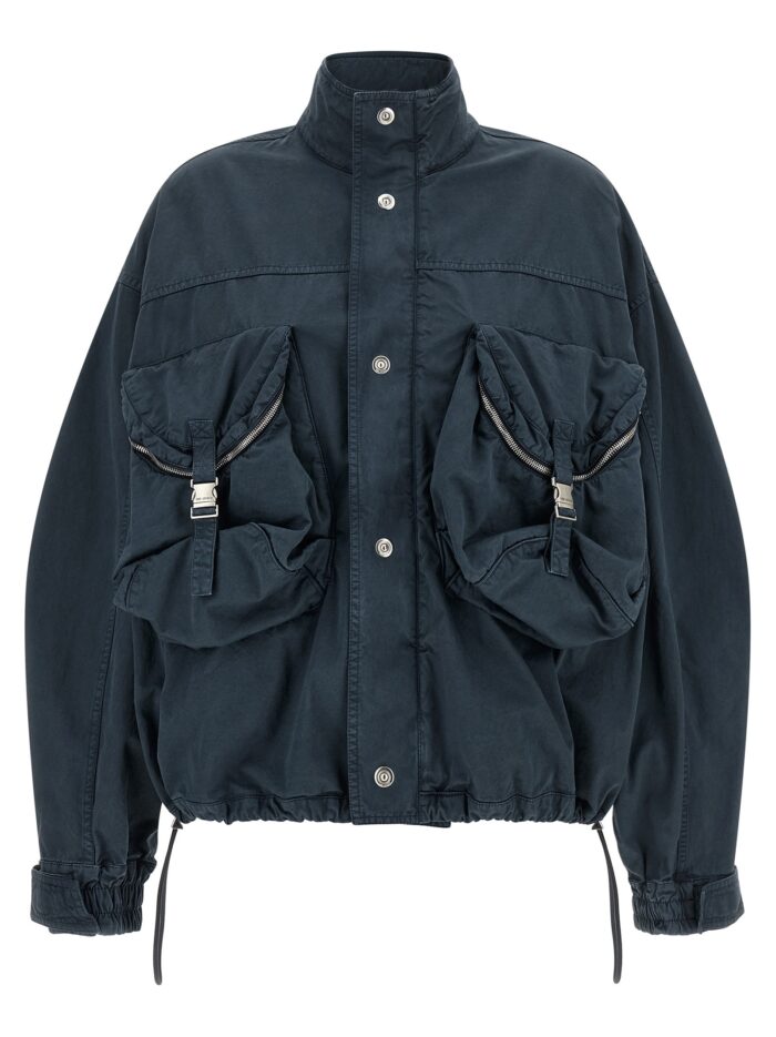 The Attico Blue Utility Bomber Jacket