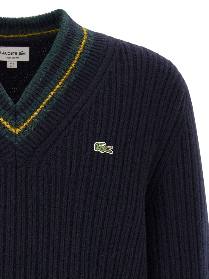 Lacoste Blue V-neck Sweater