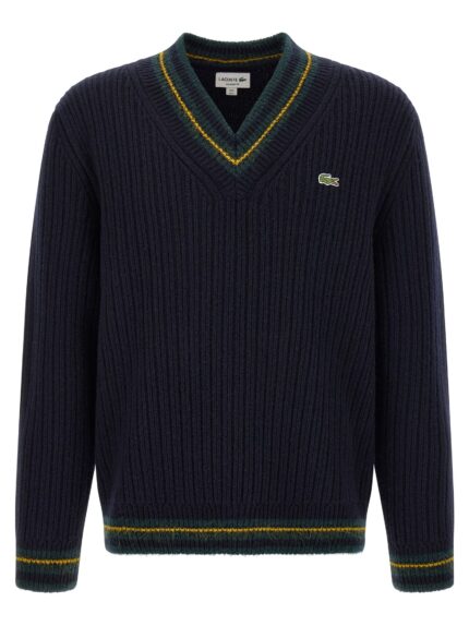 Lacoste Blue V-neck Sweater