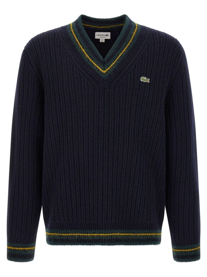 Lacoste Blue V-neck Sweater