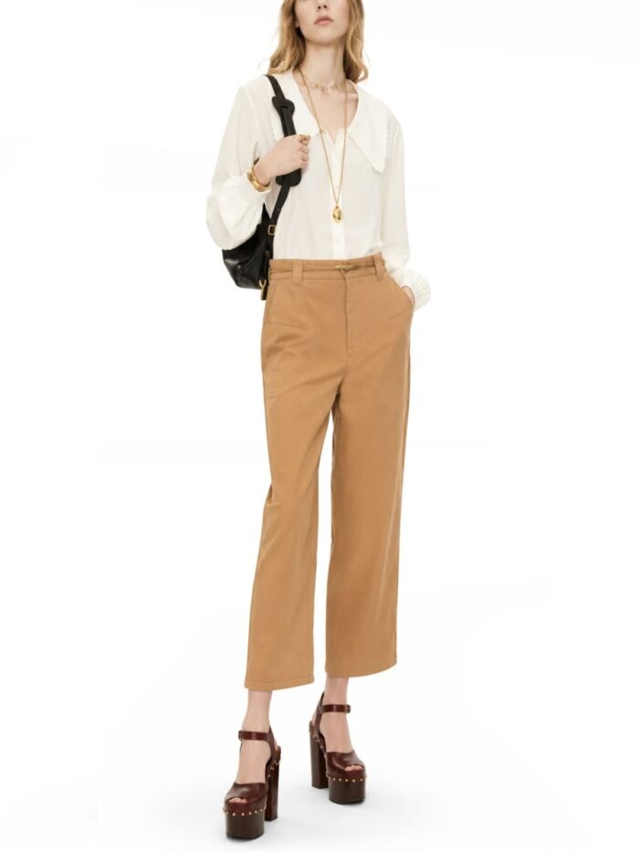 CHLOÉ BLUSA CON MANICHE A SBUFFO IN CRÊPE DE CHINE