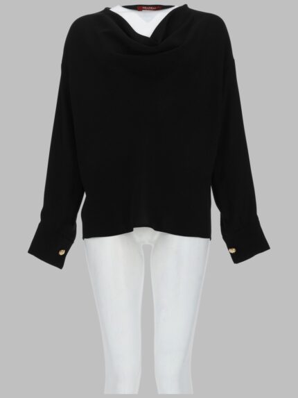 MAX MARA STUDIO BLUSA IN CADY TECNICO LEGGERO