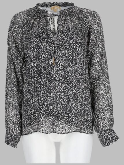 MICHAEL BY MICHAEL KORS BLUSA IN GEORGETTE CON STAMPA METALLIZZATA