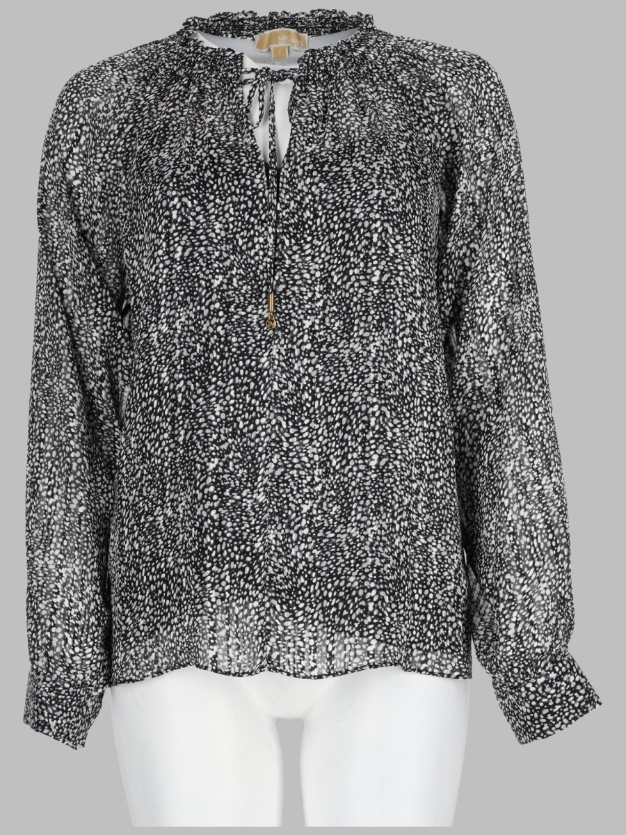 MICHAEL BY MICHAEL KORS BLUSA IN GEORGETTE CON STAMPA METALLIZZATA