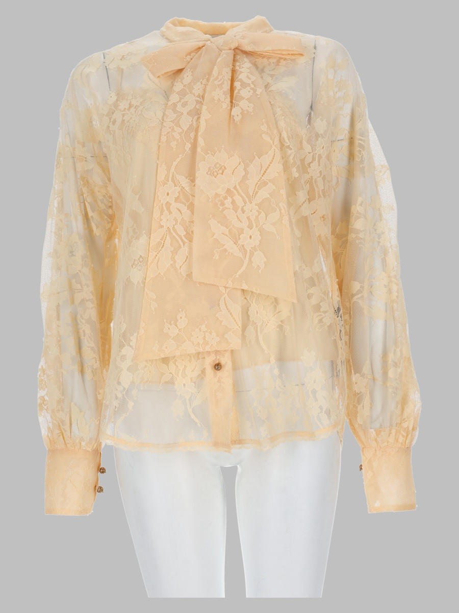 ZIMMERMANN Blusa In Pizzo Con Lavallière Valiant