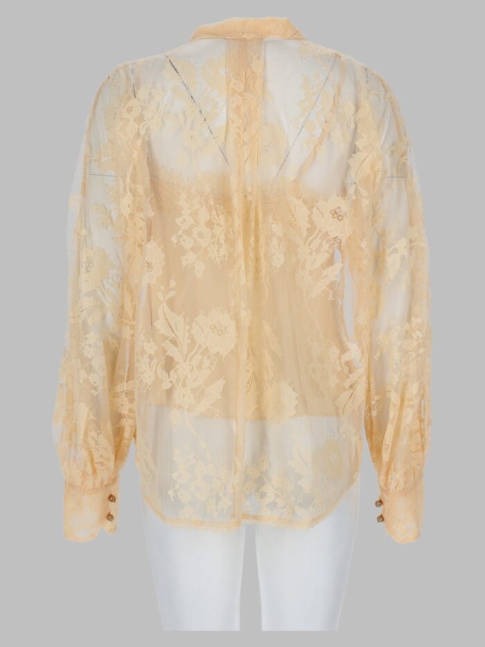 ZIMMERMANN Blusa In Pizzo Con Lavallière Valiant