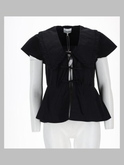 GANNI Blusa In Popeline Di Cotone