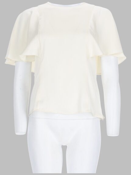 MICHAEL BY MICHAEL KORS BLUSA IN RASO CON MANICHE A MANTELLA