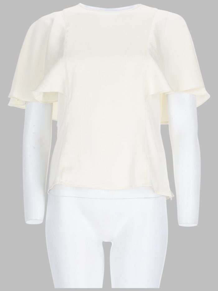 MICHAEL BY MICHAEL KORS BLUSA IN RASO CON MANICHE A MANTELLA