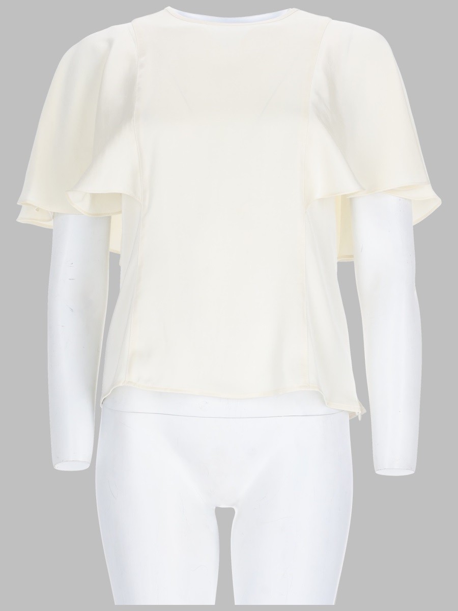 MICHAEL BY MICHAEL KORS BLUSA IN RASO CON MANICHE A MANTELLA