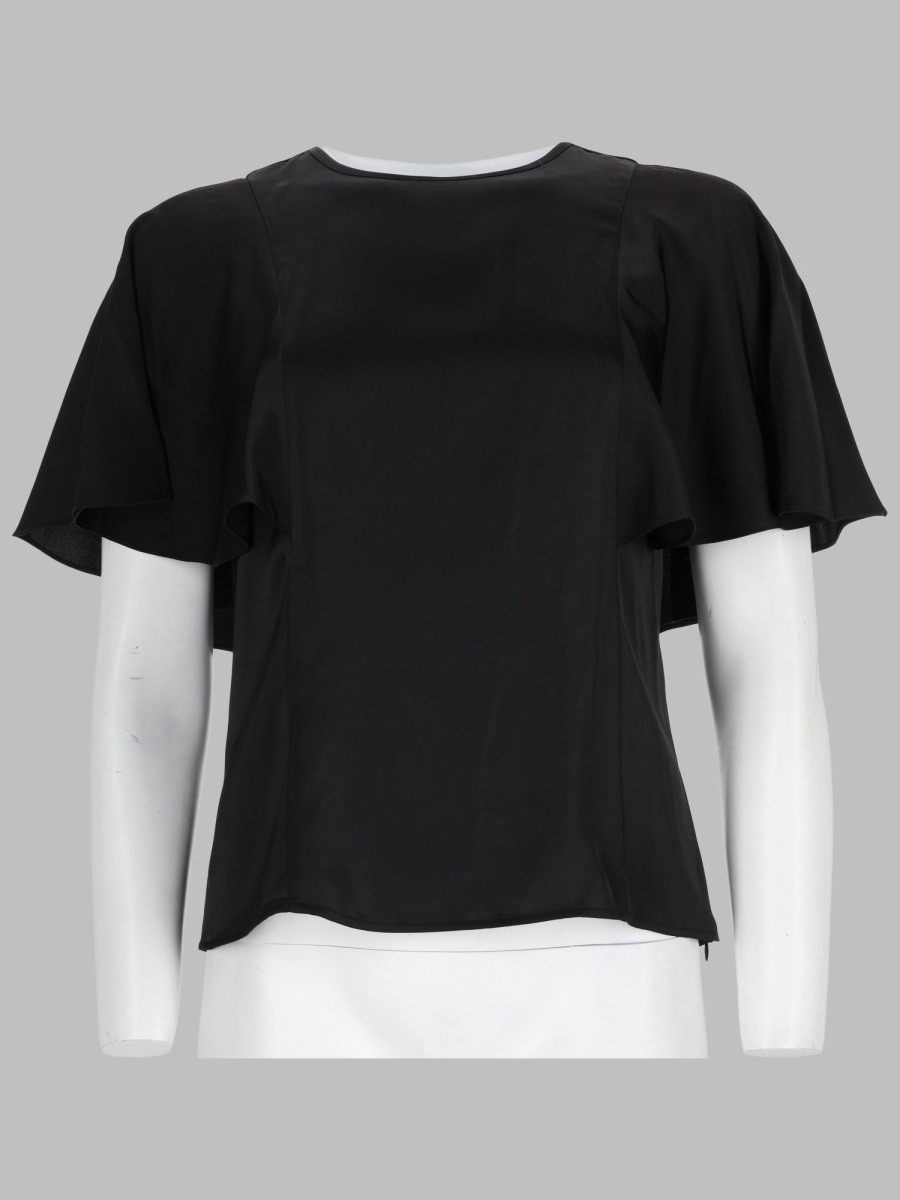MICHAEL BY MICHAEL KORS BLUSA IN RASO CON MANICHE A MANTELLA