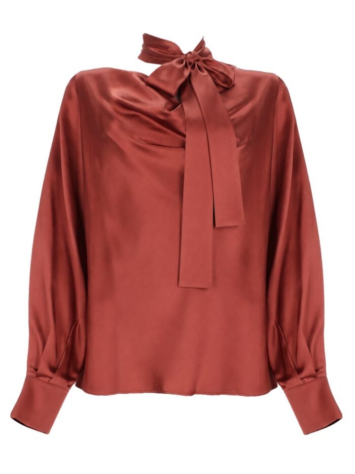 max mara blusa in seta con fiocco Max Mara Blusa In Seta Con Fiocco