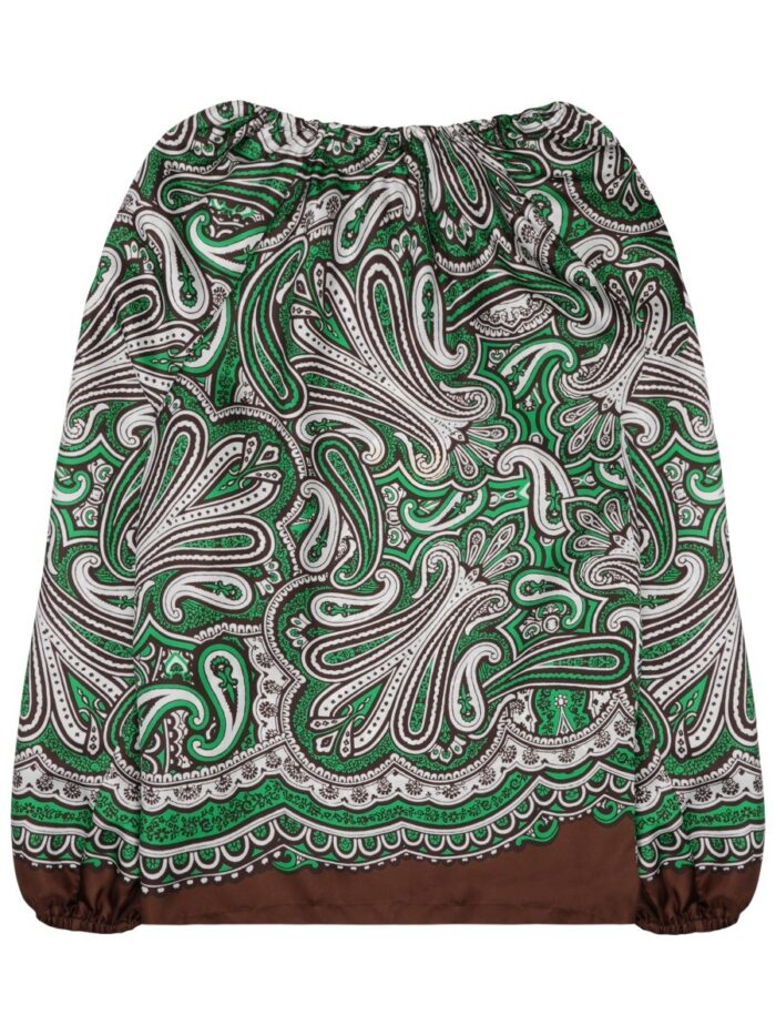 P.A.R.O.S.H. BLUSA IN SETA CON STAMPA PAISLEY