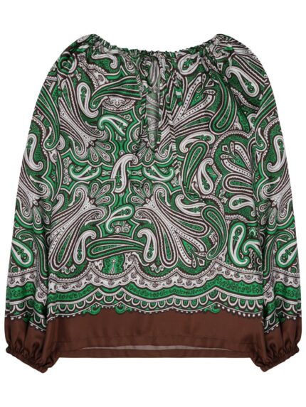 P.A.R.O.S.H. BLUSA IN SETA CON STAMPA PAISLEY