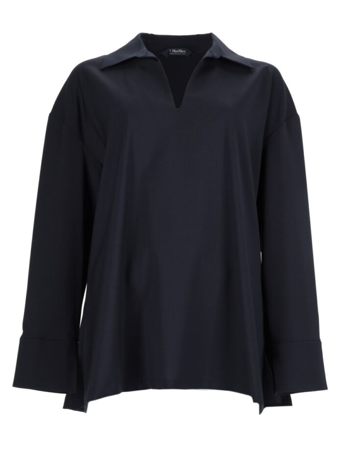 s max mara blusa in tela di pura lana S MAX MARA Blusa In Tela Di Pura Lana