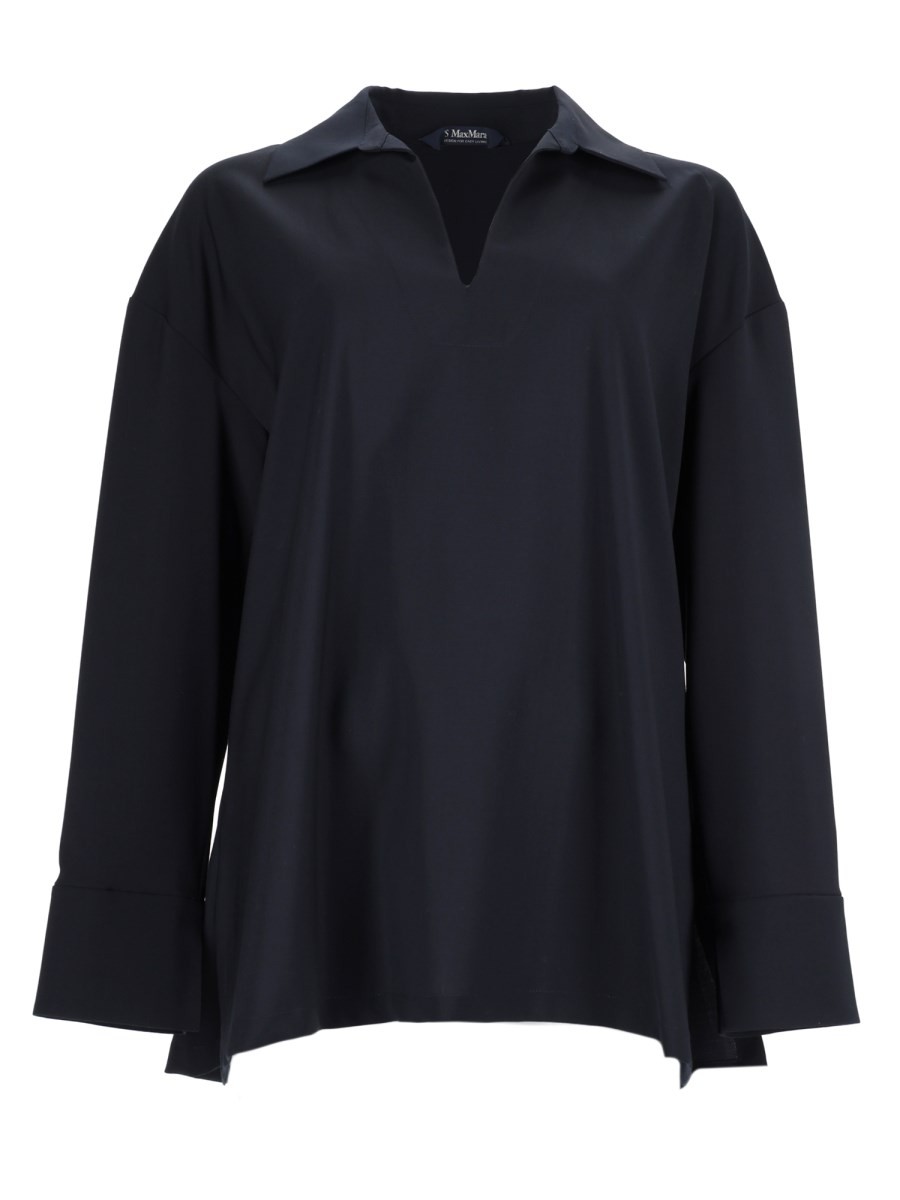 S MAX MARA Blusa In Tela Di Pura Lana