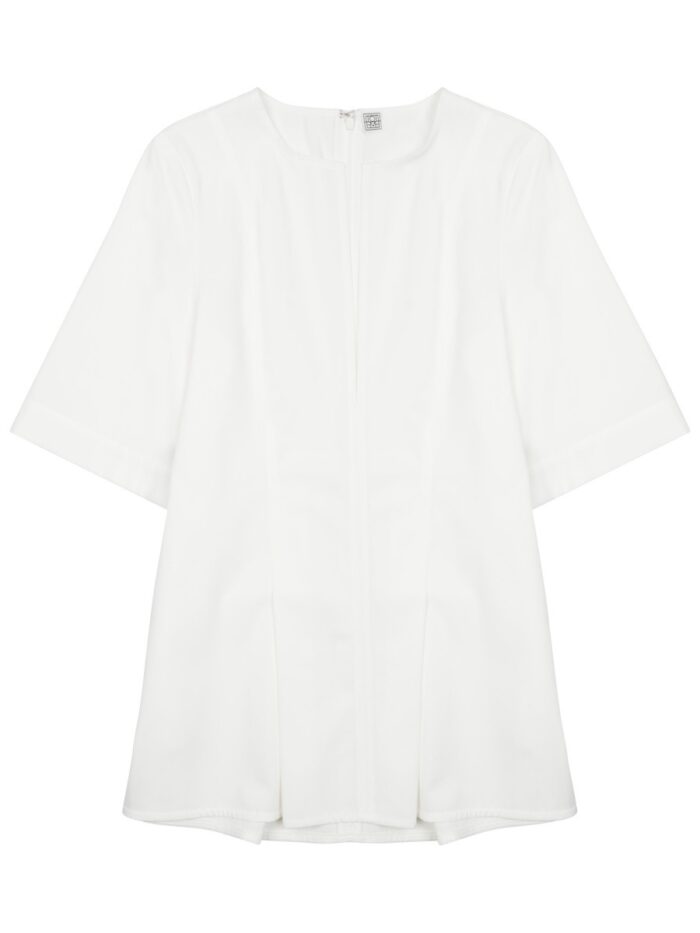 toteme blusa plissettata con scollo a v TOTEME BLUSA PLISSETTATA CON SCOLLO A V
