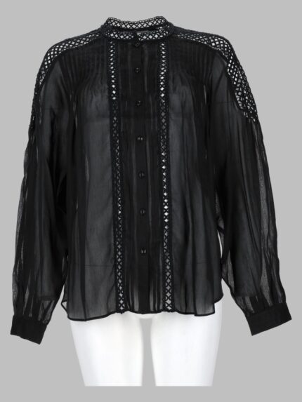 MARANT ETOILE Blusa "polda" Plissettata In Misto Lino