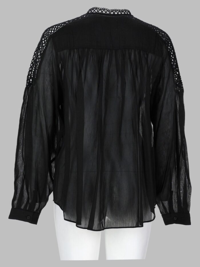 MARANT ETOILE Blusa "polda" Plissettata In Misto Lino