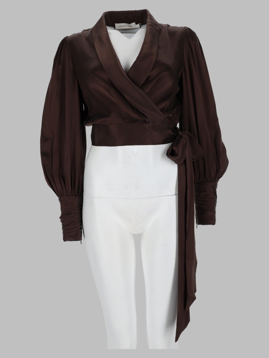 ZIMMERMANN Blusa "Wrap" In Seta