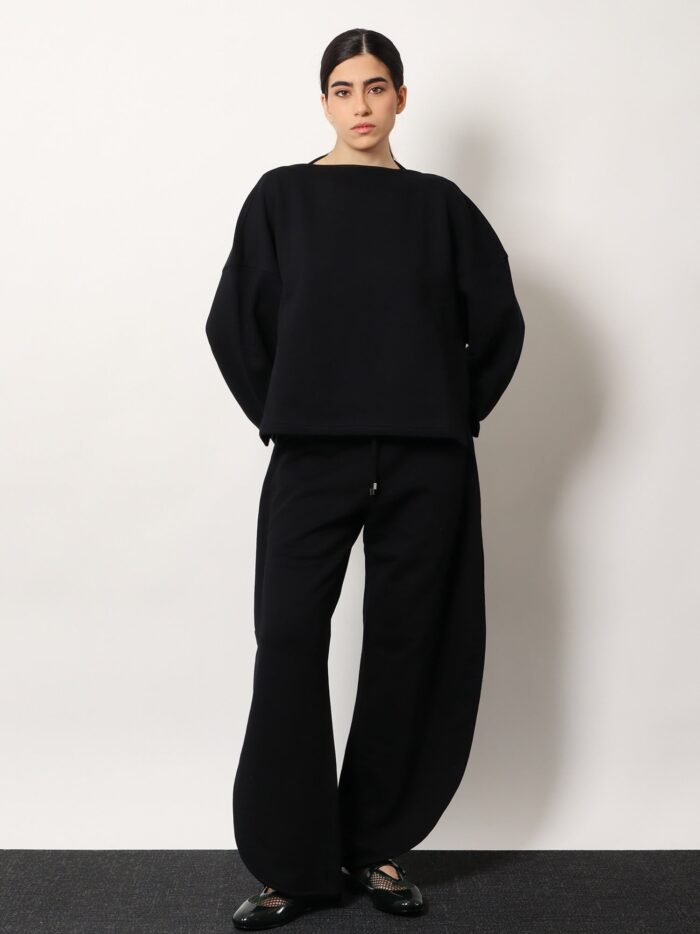 Alaia Boatneck Cotton Sweatshirt