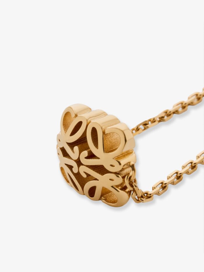LOEWE Bombè Anagram Brass Necklace