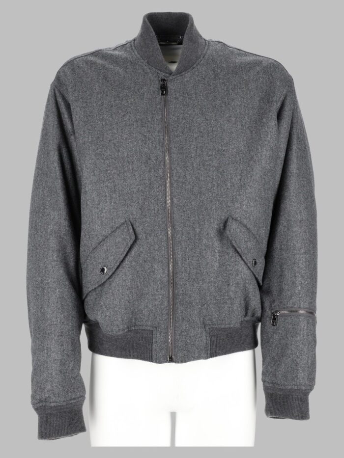 Dolce & Gabbana Bomber In Flanella Di Lana Imbottito