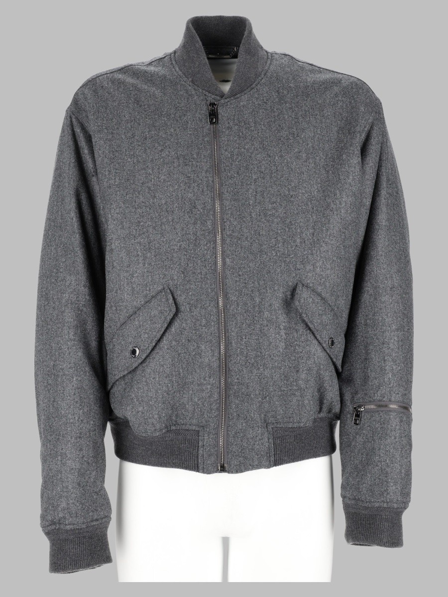Dolce & Gabbana Bomber In Flanella Di Lana Imbottito