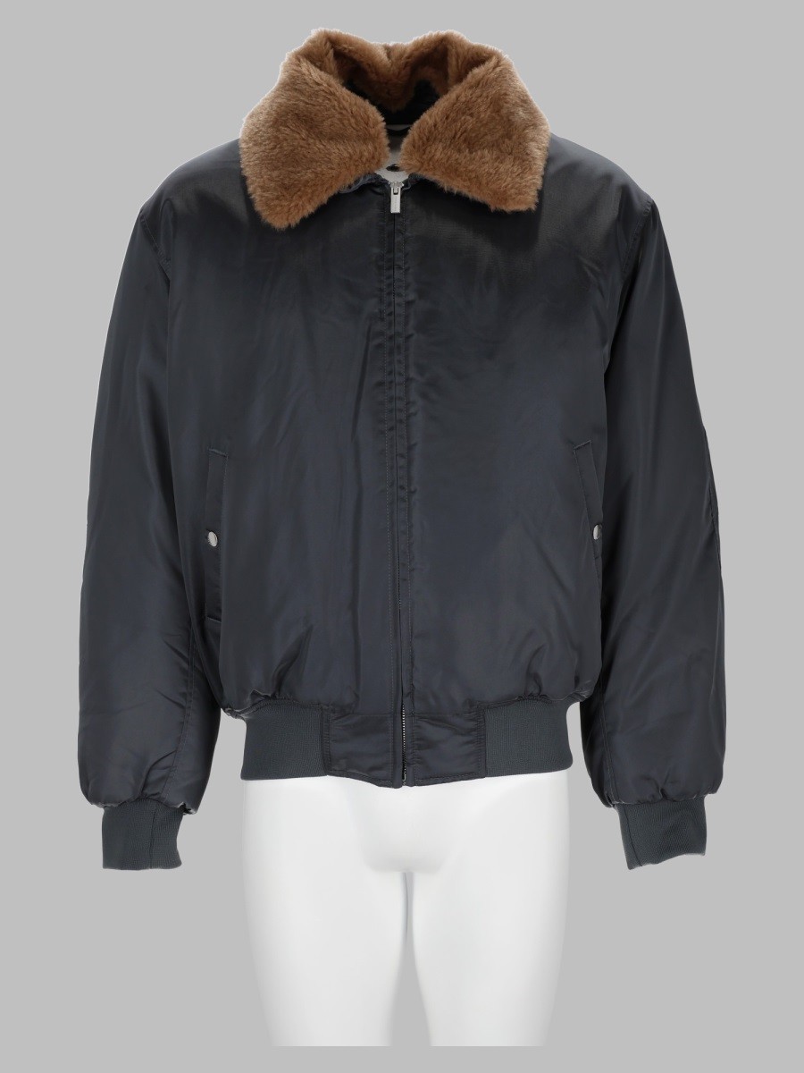 Drole De Monsieur Bomber In Nylon Con Colletto In Faux Fur