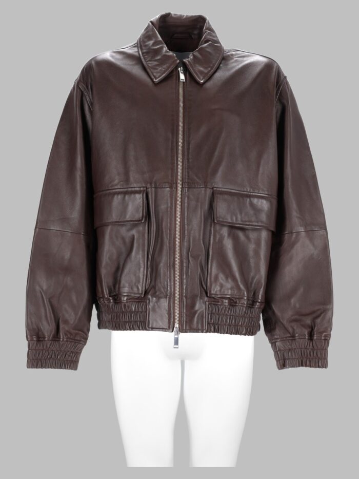 studio nicholson bomber in pelle STUDIO NICHOLSON Bomber In Pelle