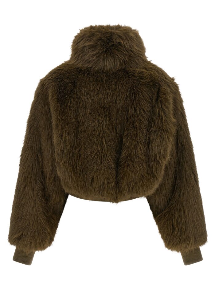 Pinko Bomber Jacket With Fur Inserts