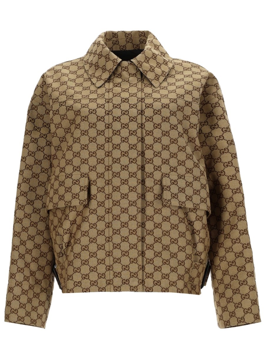 Gucci BOMBER JACKET WITH "GG" TEXTURE
