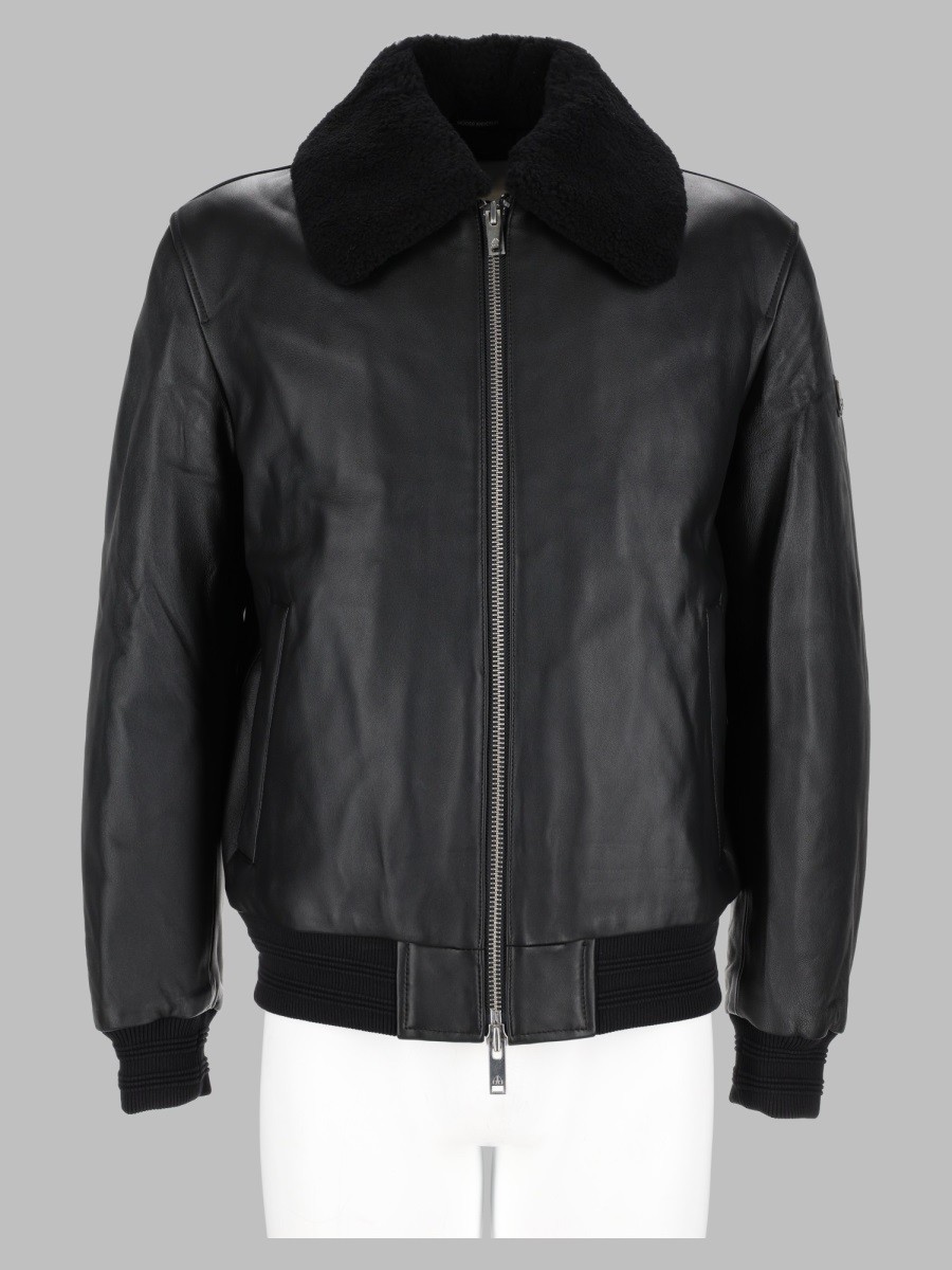 MOOSE KNUCKLES Bomber "Toba" In Pelle