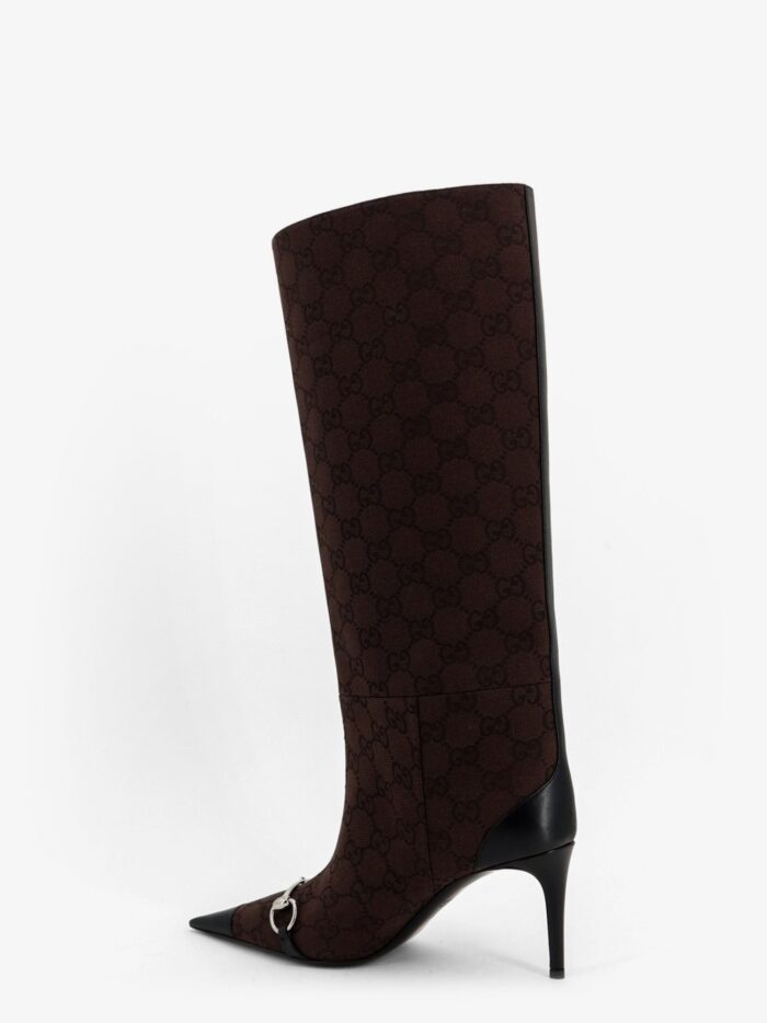 Gucci Boots With Iconic GG Canvas Horsebit