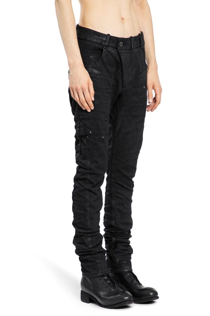 BORIS BIDJAN SABERI Coated Denim Skinny Jeans