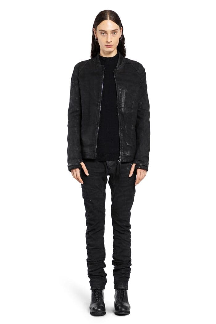 BORIS BIDJAN SABERI Coated Denim Skinny Jeans