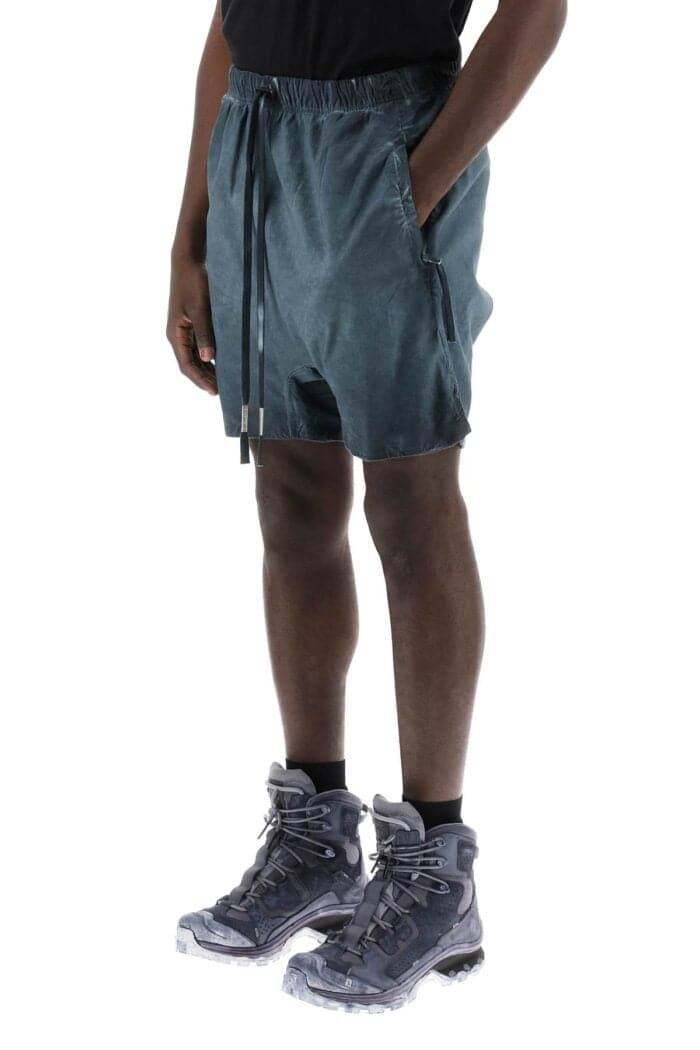 Boris Bidjan Saberi Linen And Cotton Baggy Bermuda Shorts