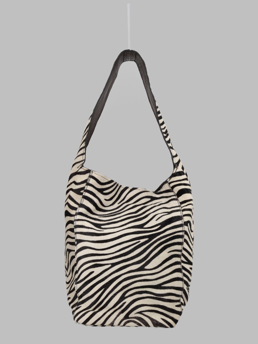 ALYSI Borsa Bucket In Pelle Effetto Cavallino