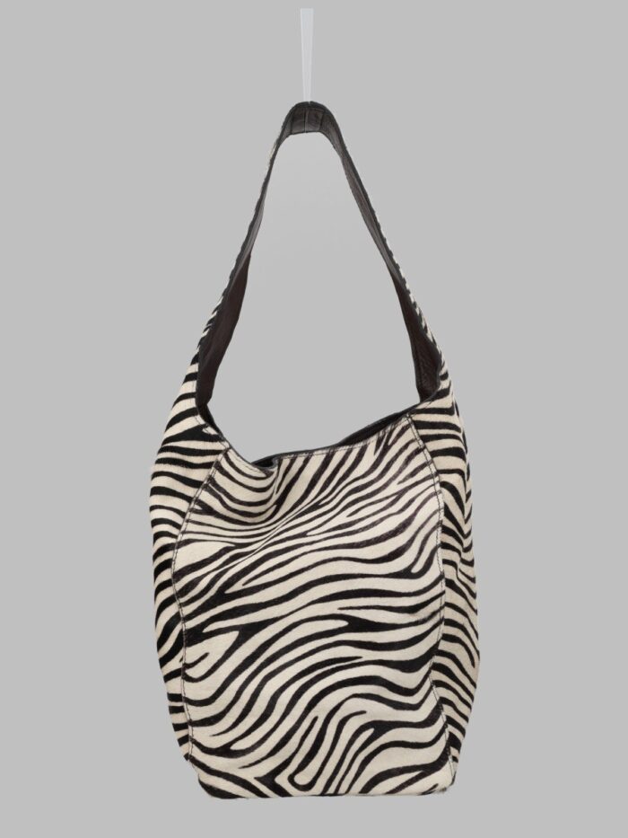 ALYSI Borsa Bucket In Pelle Effetto Cavallino