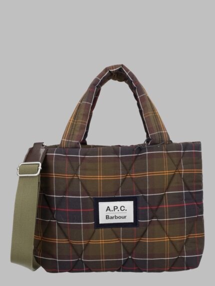 BARBOUR X A.P.C. Borsa Con Motivo Tartan