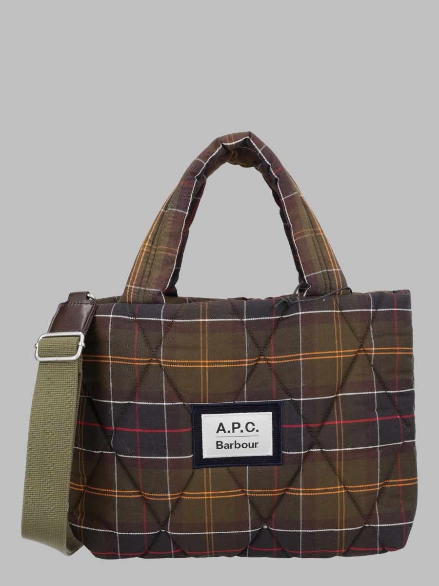 BARBOUR X A.P.C. Borsa Con Motivo Tartan