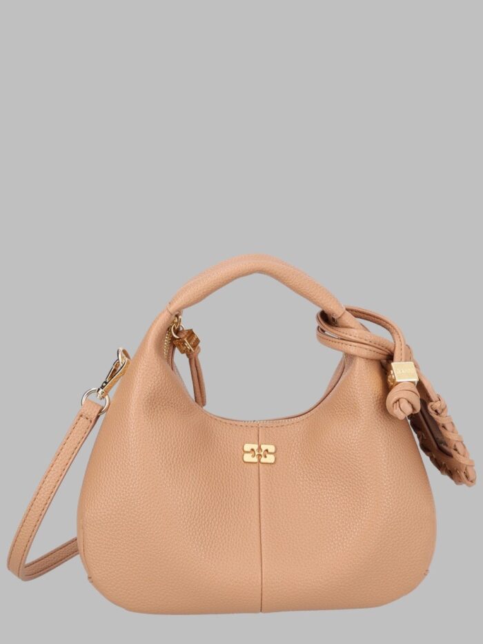 ganni borsa hobo mini con logo GANNI Borsa Hobo Mini Con Logo